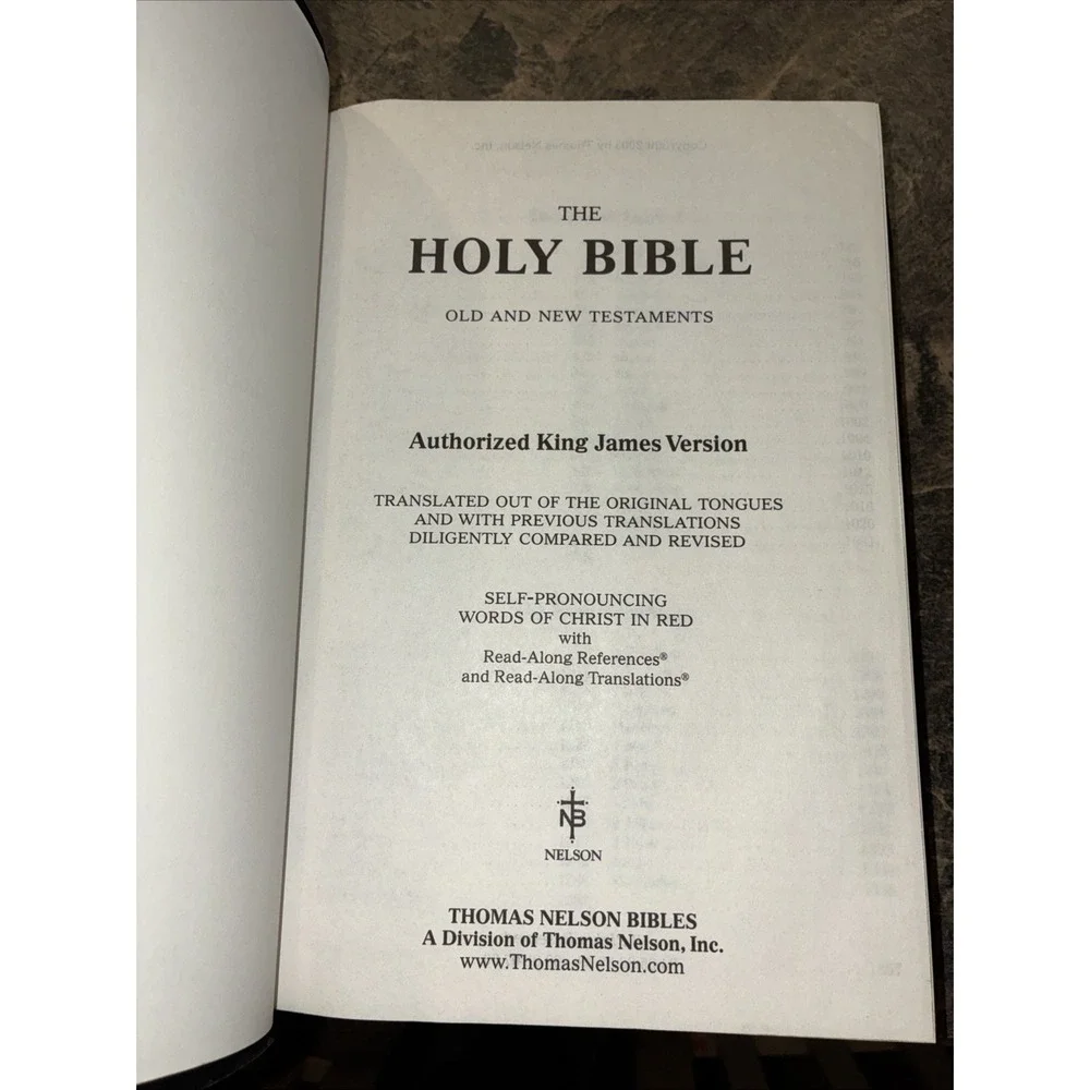 ✝️ Holy Bible King James Version Giant Print Reference Edition Nelson 881c 2003